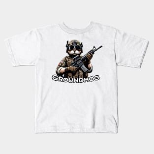Tactical Groundhog Kids T-Shirt